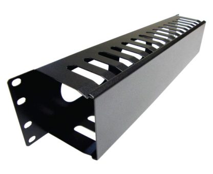2U metal cable management with cap
