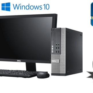 Bundle 20" Monitor Dell + PC DELL OptiPlex 3010 Intel Core i3-3220/4GB RAM /250 GB HDD /DVD-RW /Win10 Keyboard and Mouse